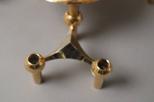 Gilded Candleholders from Nagel, 1970s, Set of 4-ESB-1777929