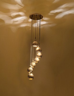 Gilded Cascade Pendant Light from Staff, 1970s-GUT-2033805