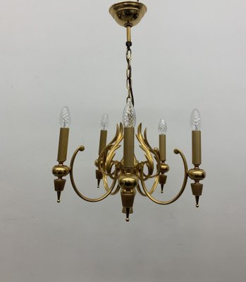 Gilded Chandelier by Gaetano Sciolari, 1960s-BGP-1765695