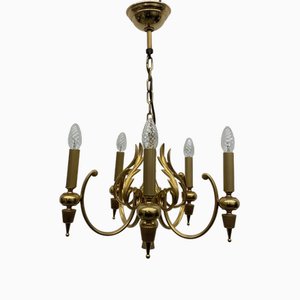 Gilded Chandelier by Gaetano Sciolari, 1960s-BGP-1765695