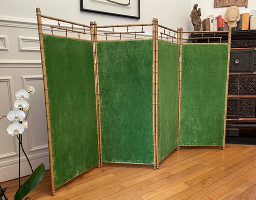 Gilded Faux Bamboo Screen by Madeleine Castaing-RJQ-1185203