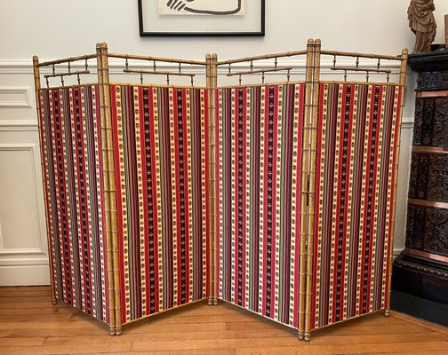 Gilded Faux Bamboo Screen by Madeleine Castaing-RJQ-1185203