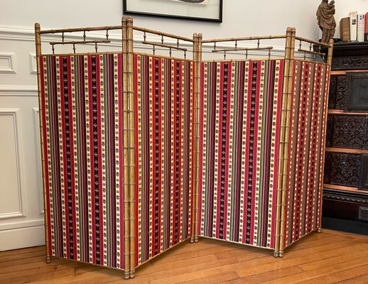 Gilded Faux Bamboo Screen by Madeleine Castaing-RJQ-1185203