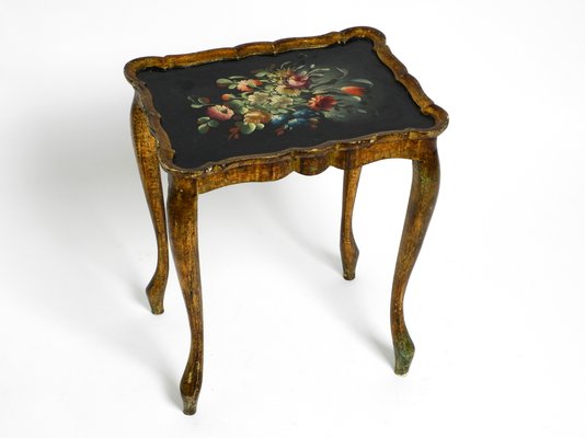 Gilded Frame Wooden Side Table, 1900-RR-1314101