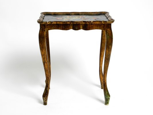 Gilded Frame Wooden Side Table, 1900-RR-1314101