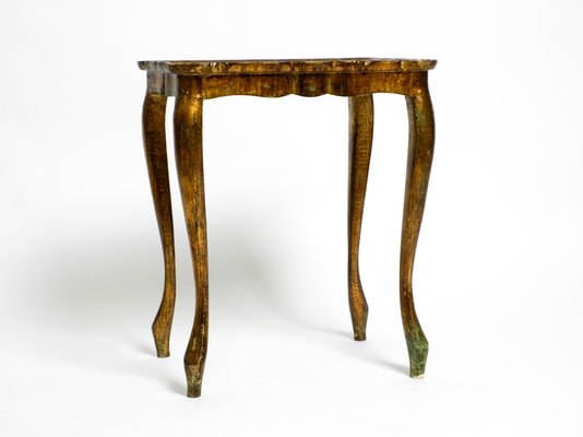 Gilded Frame Wooden Side Table, 1900-RR-1314101