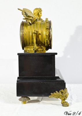 Gilded Marble Clock by Denis Papin, Early 20th Century-RVK-1764643