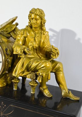 Gilded Marble Clock by Denis Papin, Early 20th Century-RVK-1764643