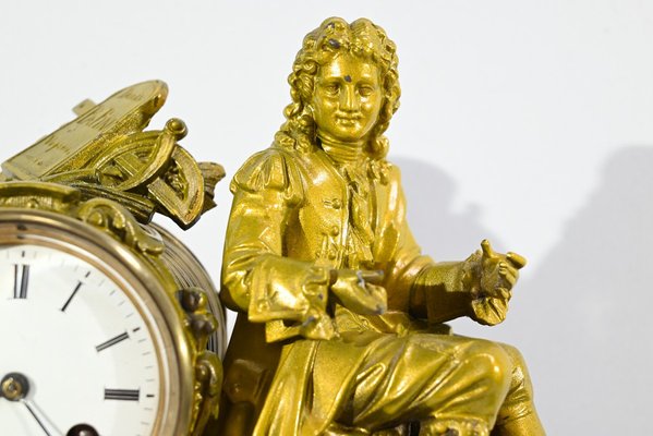 Gilded Marble Clock by Denis Papin, Early 20th Century-RVK-1764643