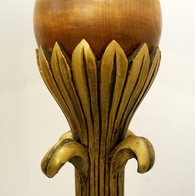 Gilded Wood Floor Lamp by Alfred Chambon, 1930s-FGA-923168