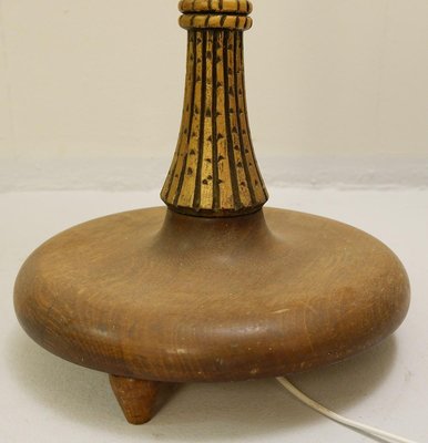 Gilded Wood Floor Lamp by Alfred Chambon, 1930s-FGA-923168