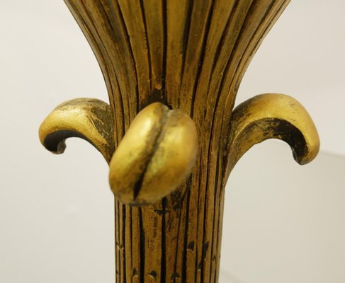 Gilded Wood Floor Lamp by Alfred Chambon, 1930s-FGA-923168