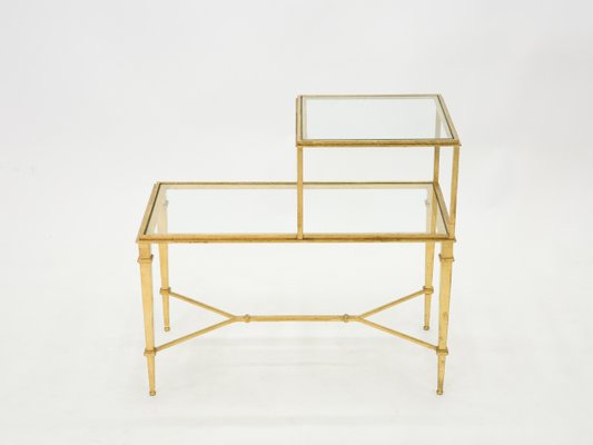 Gilded Wrought Iron End Table by Roger Thibier, 1960s-YJA-851859