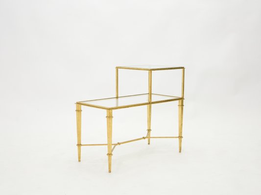 Gilded Wrought Iron End Table by Roger Thibier, 1960s-YJA-851859