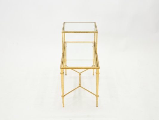 Gilded Wrought Iron End Table by Roger Thibier, 1960s-YJA-851859