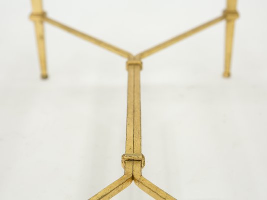 Gilded Wrought Iron End Table by Roger Thibier, 1960s-YJA-851859