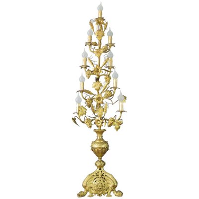 Gilt Brass and Bronze Electrified French Candelabra-KEG-754023