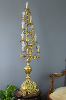 Gilt Brass and Bronze Electrified French Candelabra-KEG-754023