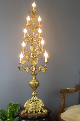 Gilt Brass and Bronze Electrified French Candelabra-KEG-754023