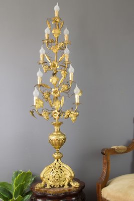 Gilt Brass and Bronze Electrified French Candelabra-KEG-754023