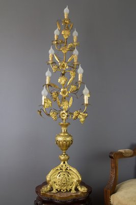 Gilt Brass and Bronze Electrified French Candelabra-KEG-754023