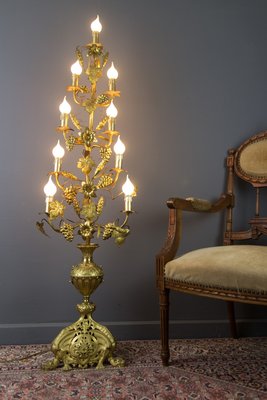 Gilt Brass and Bronze Electrified French Candelabra-KEG-754023