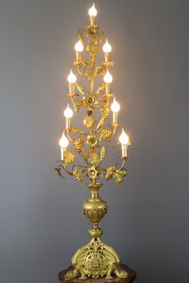 Gilt Brass and Bronze Electrified French Candelabra-KEG-754023