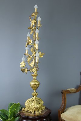 Gilt Brass and Bronze Electrified French Candelabra-KEG-754023