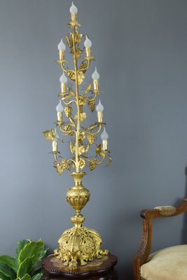 Gilt Brass and Bronze Electrified French Candelabra-KEG-754023