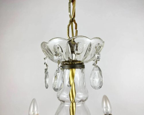 Gilt Brass and Crystal Chandelier from Maria Theresa, 1960s-GYX-1359808