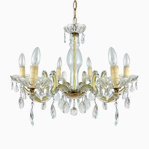 Gilt Brass and Crystal Chandelier from Maria Theresa, 1960s-GYX-1359808