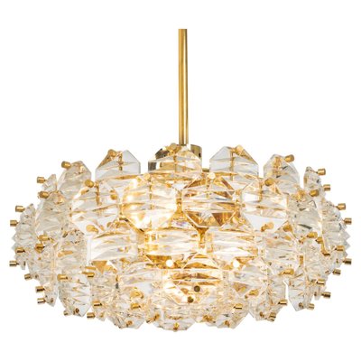 Gilt Brass and Crystal Glass Chandelier by Kinkeldey, Germany, 1970s-UGR-1086342