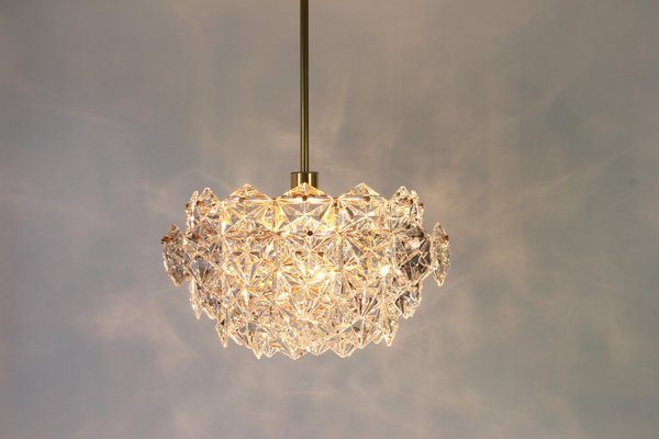 Gilt Brass and Crystal Glass Chandelier from Kinkeldey, Germany, 1970s-UGR-1085742