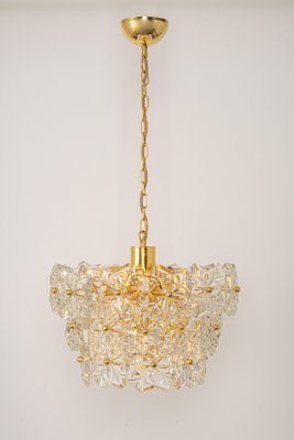 Gilt Brass and Crystal Glass Chandelier, Germany, 1970s-UGR-1085423