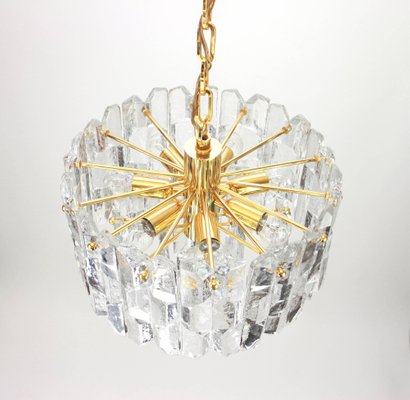 Gilt Brass and Crystal Glass Light Chandelier Palazzo from Kalmar, Austria, 1970s-UGR-1085862