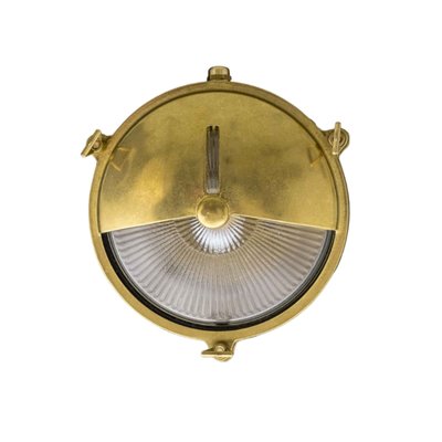 Gilt Brass and Glass Wall Lights, Set of 2-TCS-1784528