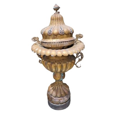 Gilt Brass Brazier with Lid-TCS-1757199