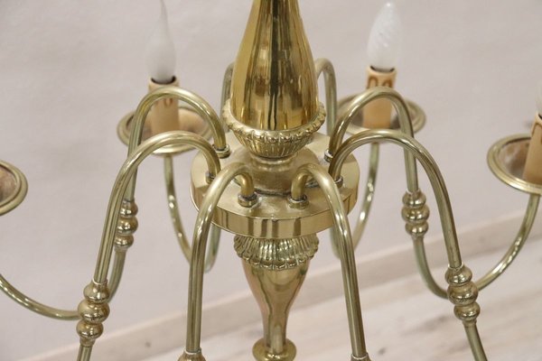 Gilt Brass Ceiling Lamp, 1950s-DCO-852562