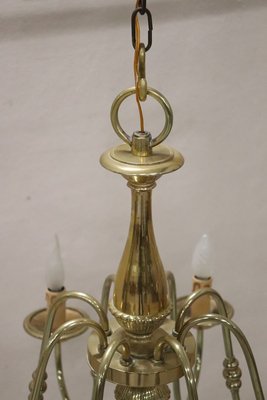 Gilt Brass Ceiling Lamp, 1950s-DCO-852562