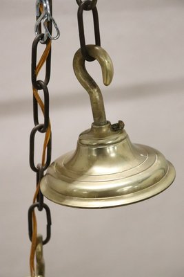 Gilt Brass Ceiling Lamp, 1950s-DCO-852562