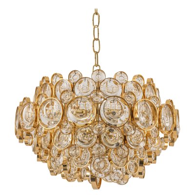 Gilt Brass Chandelier by Sciolari Design for Palwa, Germany, 1970s-UGR-1294408