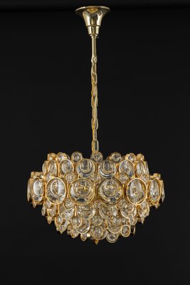 Gilt Brass Chandelier by Sciolari Design for Palwa, Germany, 1970s-UGR-1294408