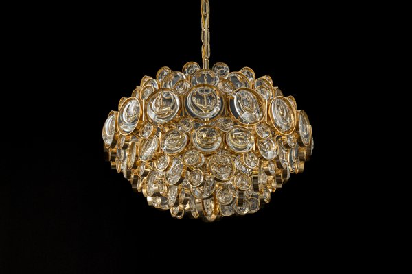 Gilt Brass Chandelier by Sciolari Design for Palwa, Germany, 1970s-UGR-1294408