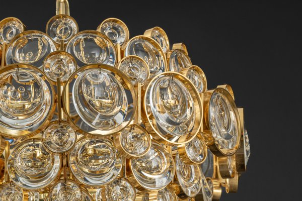 Gilt Brass Chandelier by Sciolari Design for Palwa, Germany, 1970s-UGR-1294408