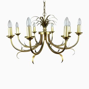 Gilt Brass Chandelier from S.A. Boulanger in the style of Maison Bagues, 1970s-GYX-1348246