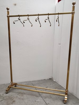 Gilt Brass Clothing Rail by Milo Baughman, Italy, 1970s-EUP-1188346