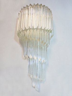 Gilt-Brass & Crystal Chandelier by Paolo Venini for Camer, 1960s-DEK-541683