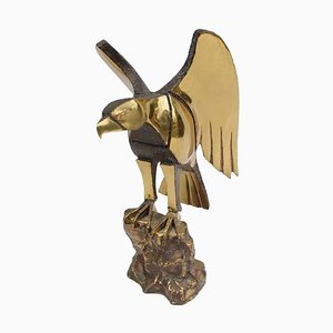 Gilt Brass Eagle Sculpture by Daniel Chassin, 1990s-CEJ-626773