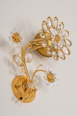 Gilt Brass Flower Shape Wall Lights from Palwa, Germany, 1970s-UGR-1109942