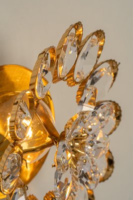 Gilt Brass Flower Shape Wall Lights from Palwa, Germany, 1970s-UGR-1109942